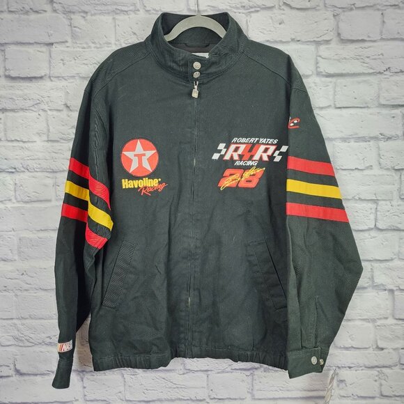 Chase Authentics NASCAR Earnie Irvan #28 RYR Racing Full Zip Black Medium Jacket - Picture 1 of 16